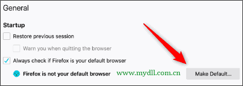 设置Firefox浏览器为Mac默认浏览器
