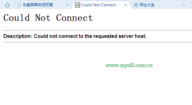 浏览器Could not connect